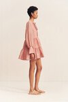 CELESTE TIERED MINI DRESS (ROSE)