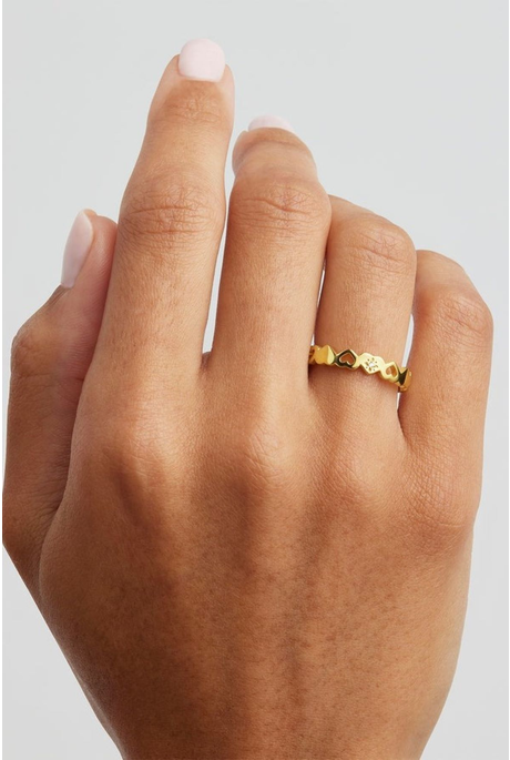 CONNECTED HEARTS RING (18K GOLD VERMEIL)