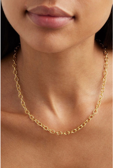 17" BOLD LINK CHAIN NECKLACE (18K GOLD VERMEIL)