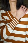 V NECK FOR VICTORY JUMPER (CINNAMON STRIPE)