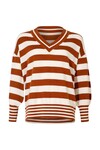 V NECK FOR VICTORY JUMPER (CINNAMON STRIPE)