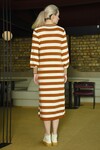 V-IVA LA REVOLUTION DRESS (CINNAMON STRIPE)