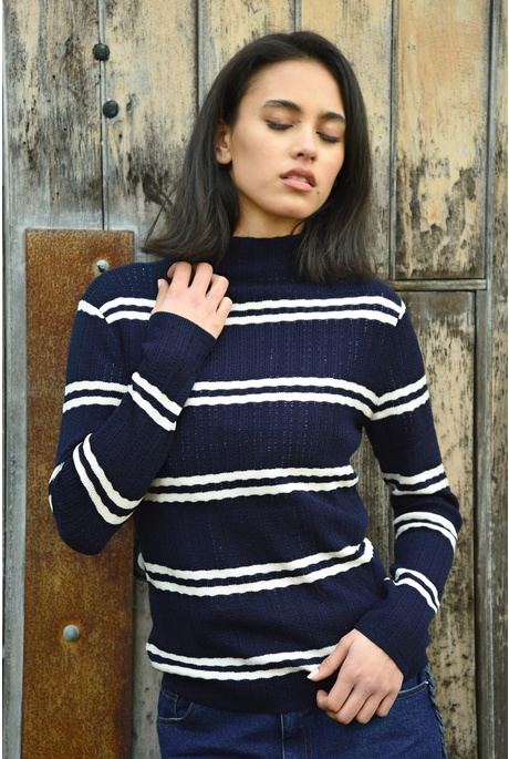 SWEATER THAN YOU JUMPER (NAVY STRIPE) 