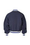 CROP UP JACKET (NAVY PINSTRIPE) 