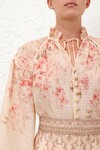 ILLUMINATE BILLOW BLOUSE (CORAL FLORAL)