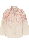 ILLUMINATE BILLOW BLOUSE (CORAL FLORAL)