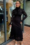 LACE MIDI DRESS (BLACK)