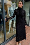 LACE MIDI DRESS (BLACK)