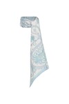 PRINTED SILK NECK SCARF (TURQUOISE PAISLEY)