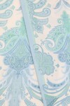 PRINTED SILK NECK SCARF (TURQUOISE PAISLEY)