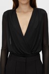 ERVINA V-NECK BODYSUIT (BLACK) 