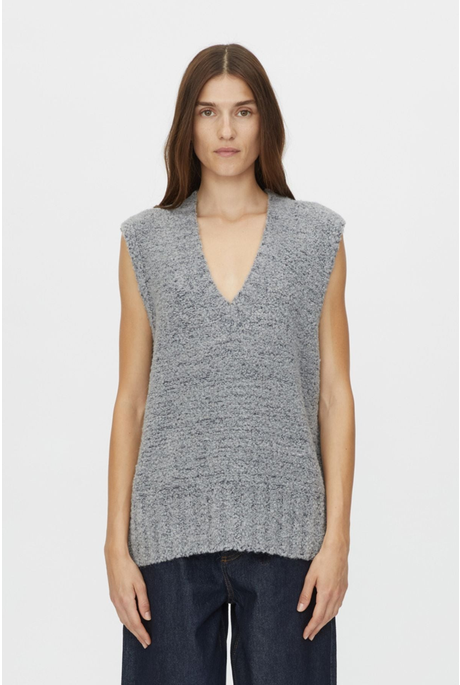 IZARA KNIT VEST (CHARCOAL NAVY) 