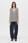 IZARA KNIT VEST (CHARCOAL NAVY) 