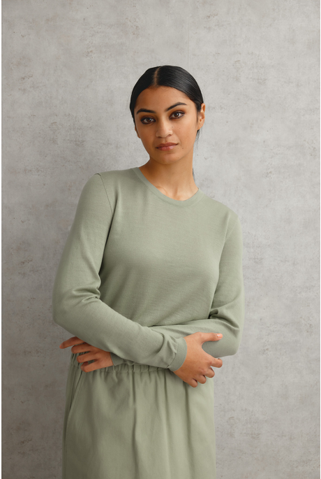 MERINO UNIVERSAL LONG SLEEVE KNIT (CELADON)