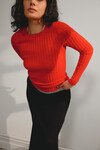 MERINO TULLE CREW (MAGMA)